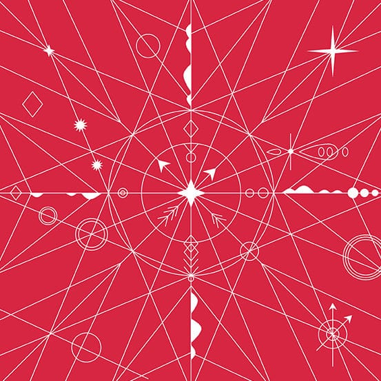 Compass on Strawberry - Hopscotch by Alison Glass