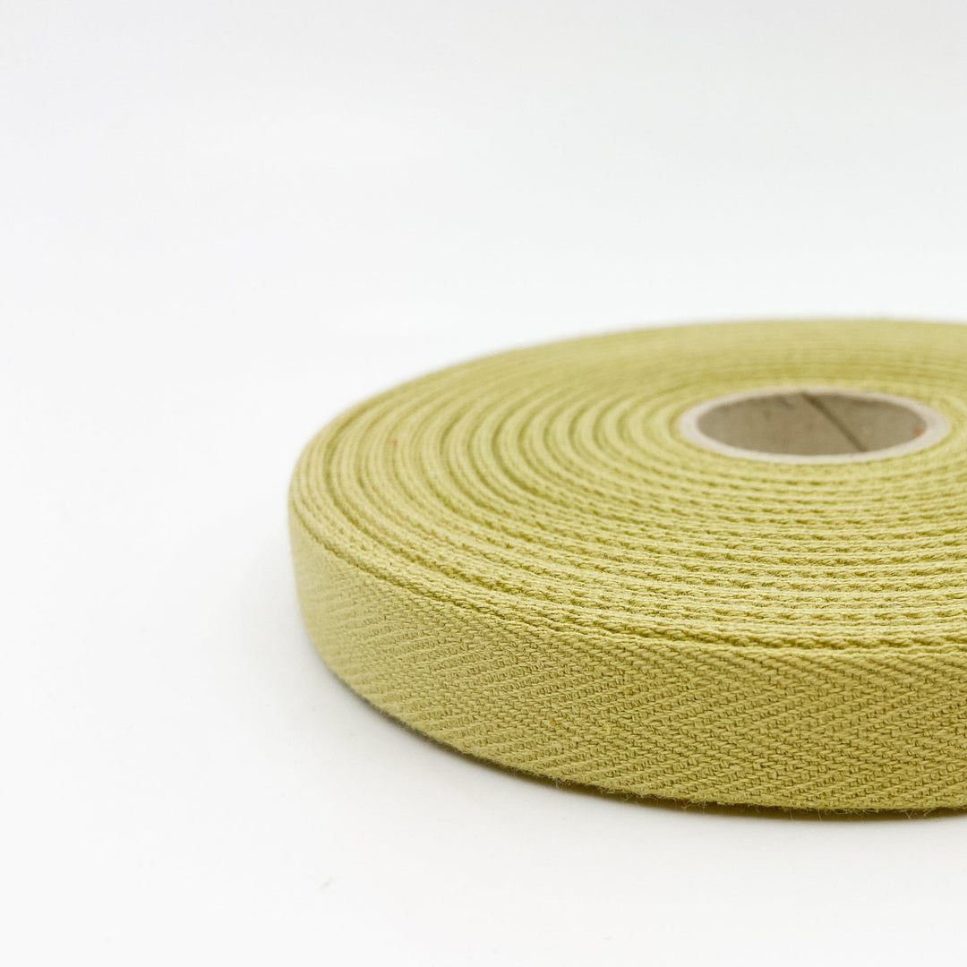 Cotton Twill Tape - Celery - 14mm