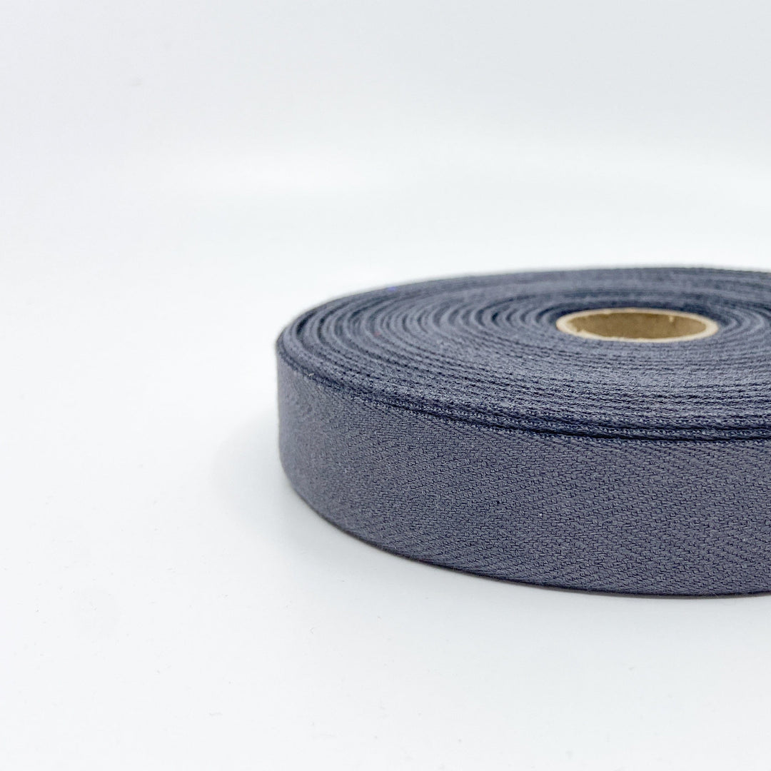 Cotton Twill Tape - Dark Grey - 25mm