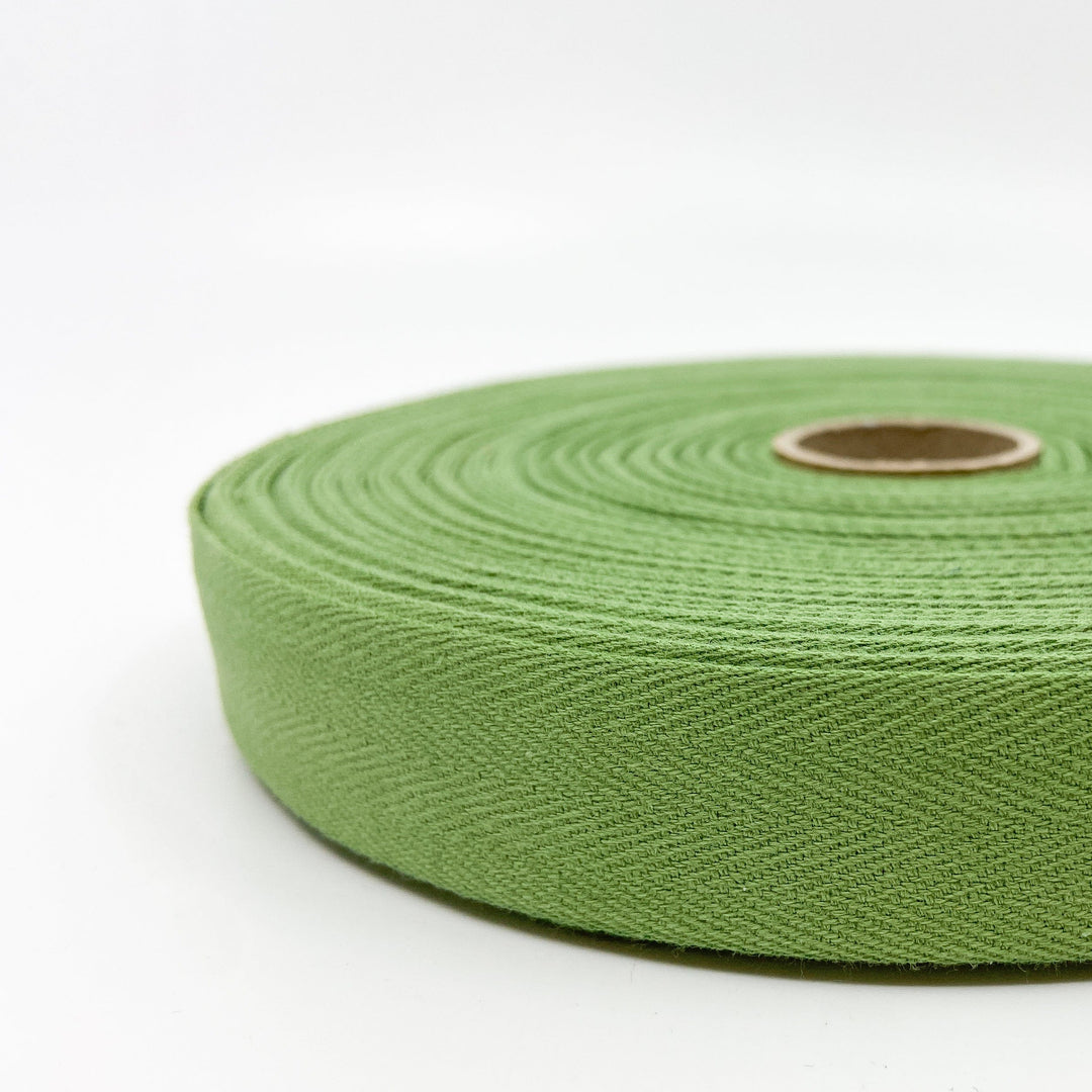 Cotton Twill Tape - Green - 25mm