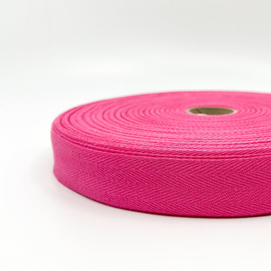 Cotton Twill Tape - Hot Pink - 25mm