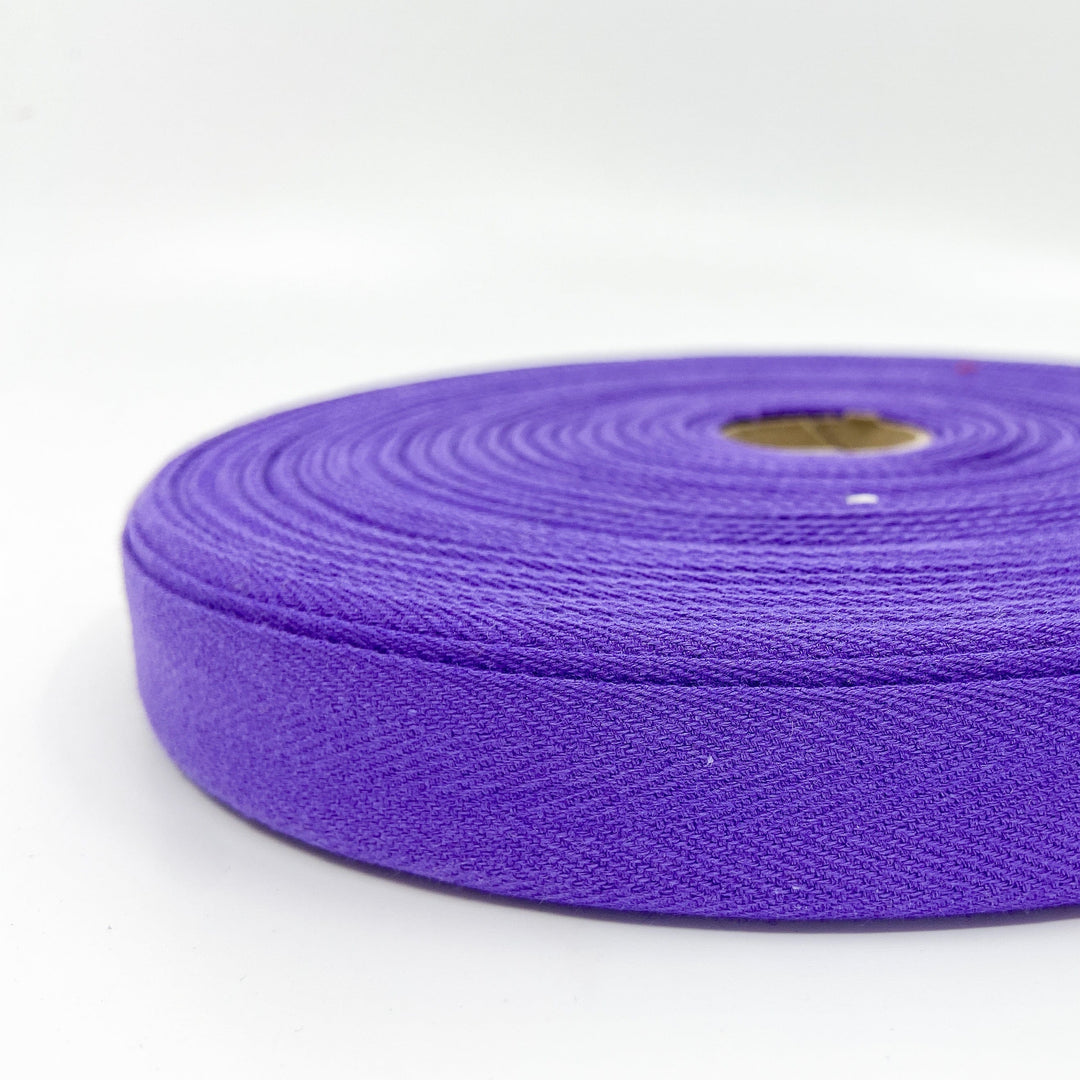 Cotton Twill Tape - Purple - 25mm