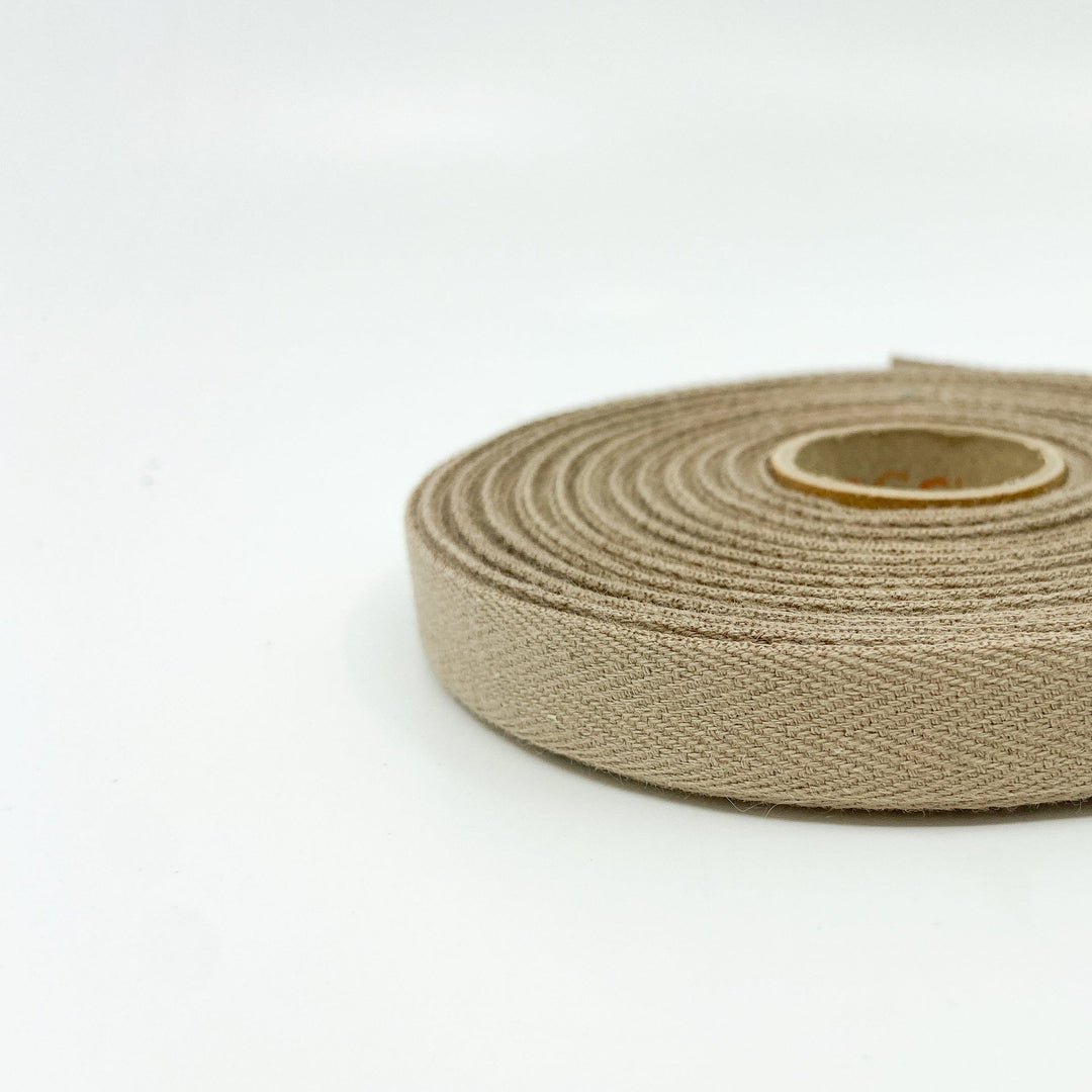 Cotton Twill Tape - Taupe - 14mm