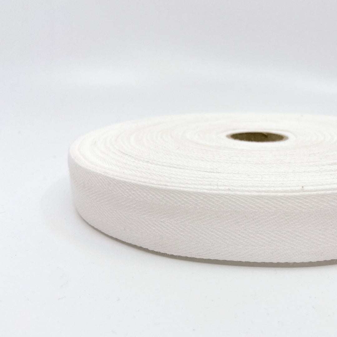 Cotton Twill Tape - White - 25mm