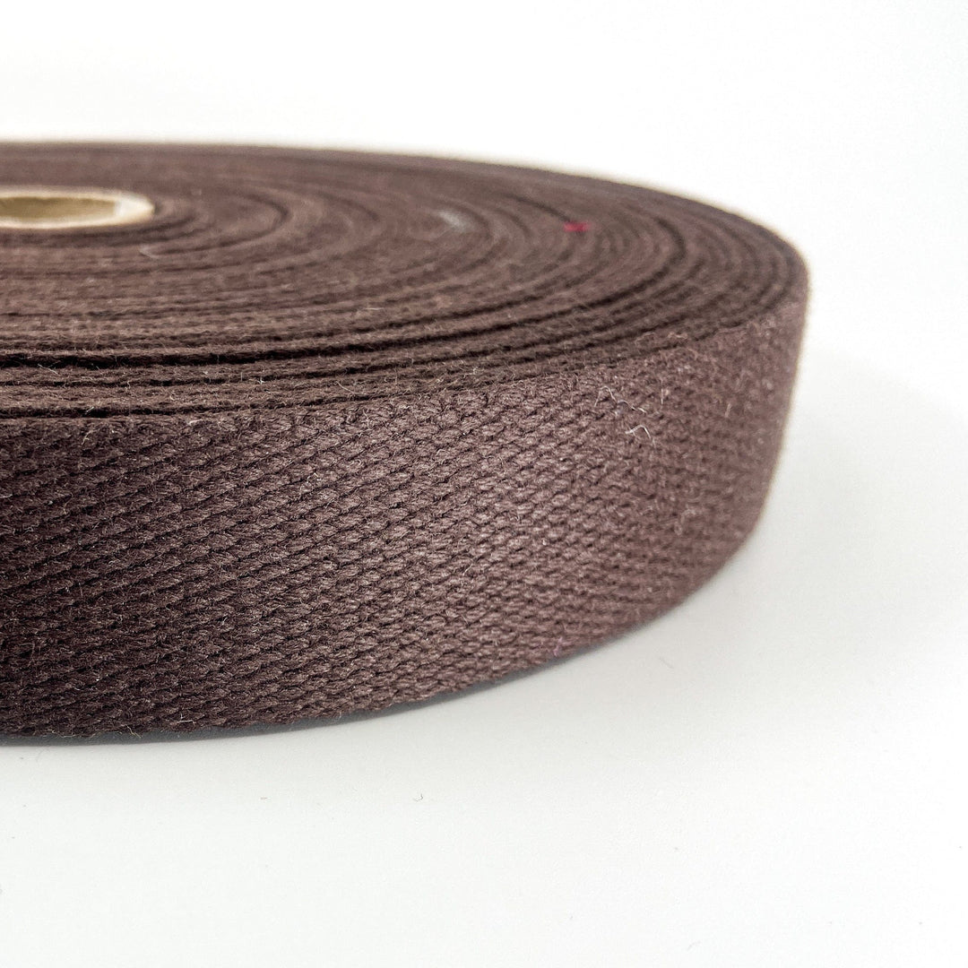 Cotton Webbing - Brown - 30mm