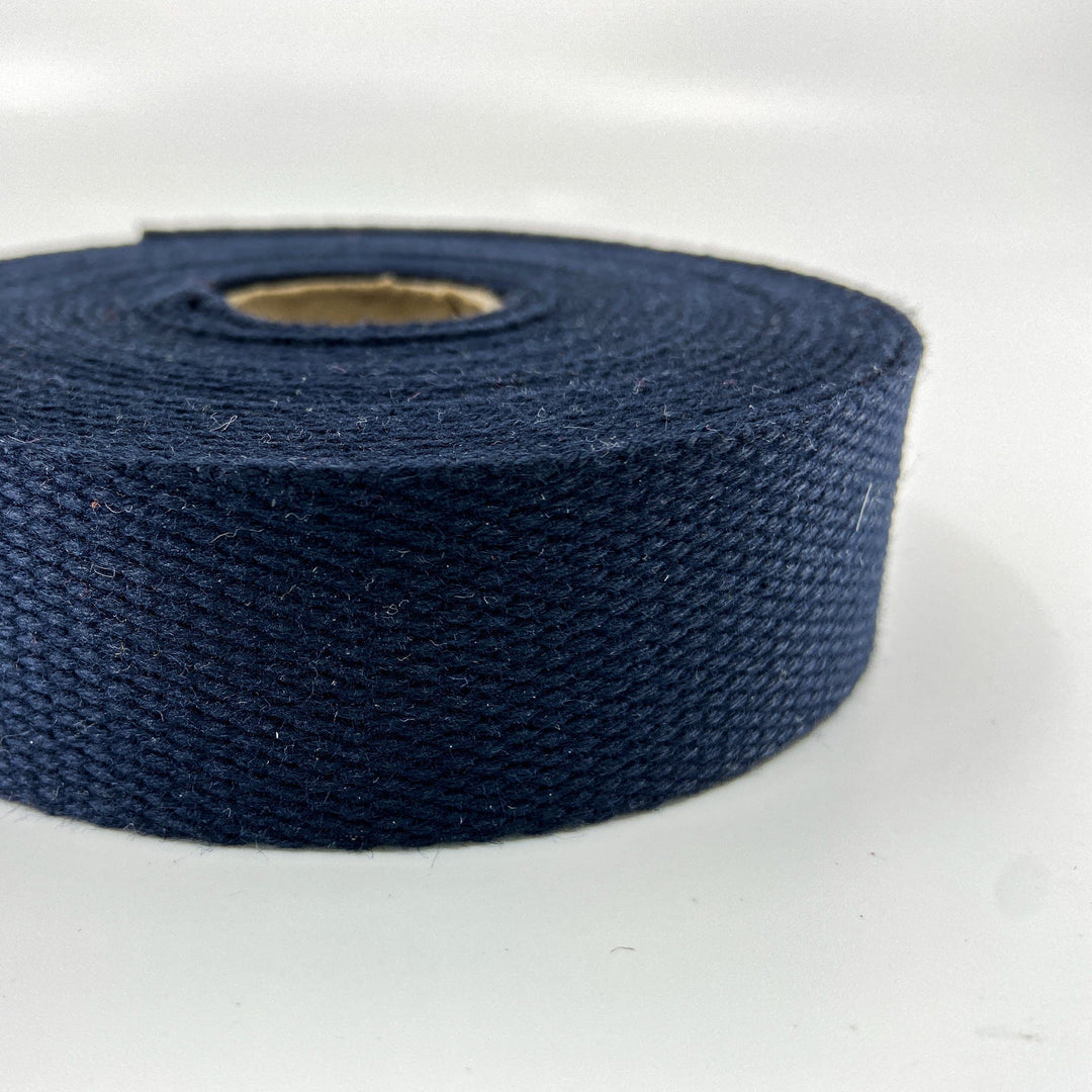 Cotton Webbing - Navy - 30mm