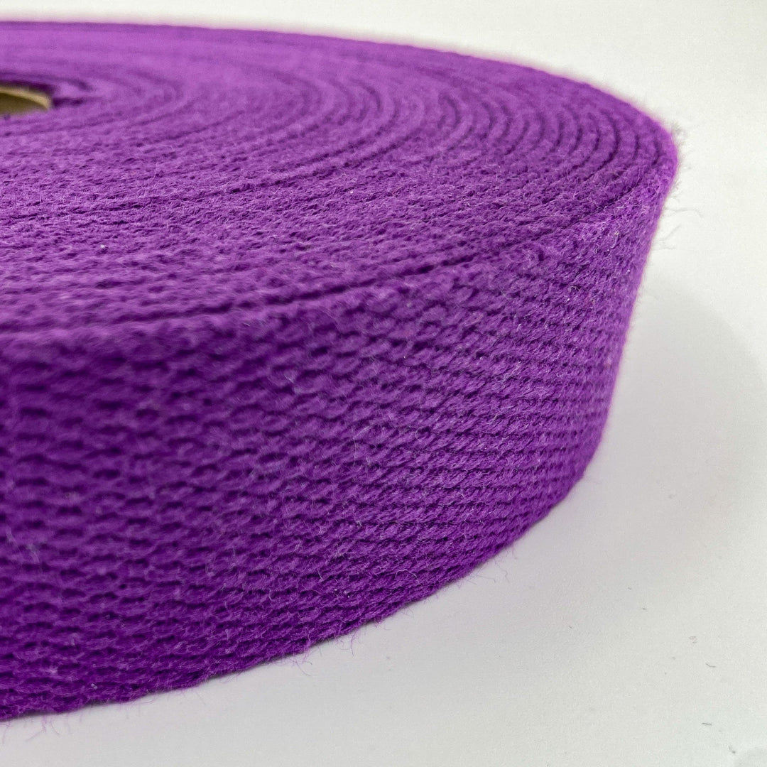 Cotton Webbing - Purple - 30mm