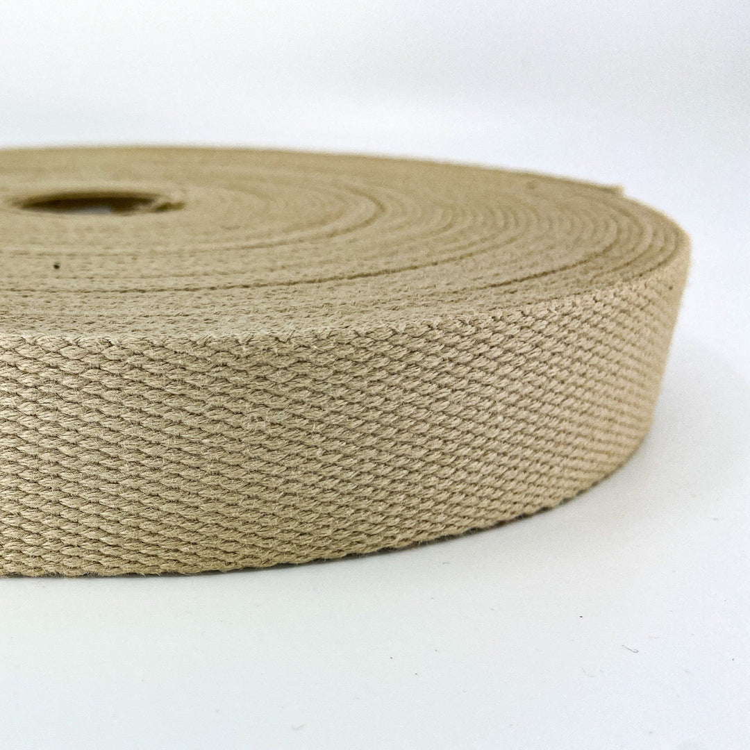 Cotton Webbing - Tan - 30mm