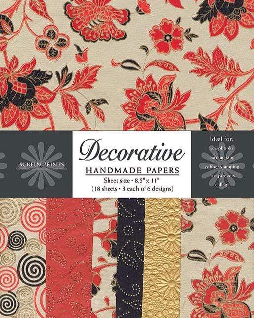 Decorative Paper Pack in Black, Red, and Gold