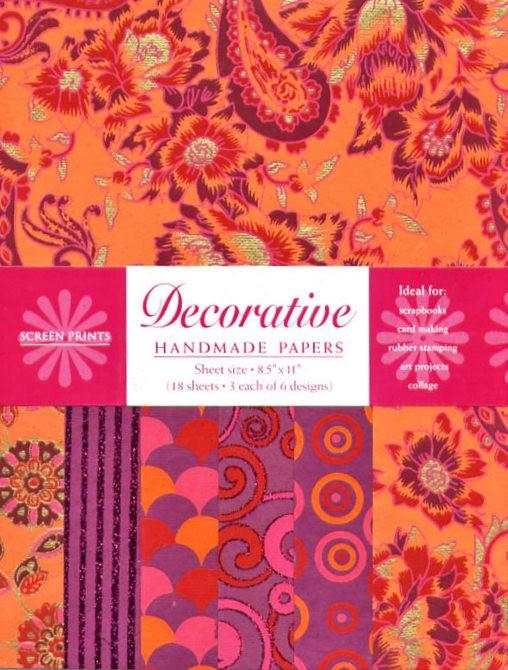 Decorative Paper Pack in Orange, Magenta, and Purple