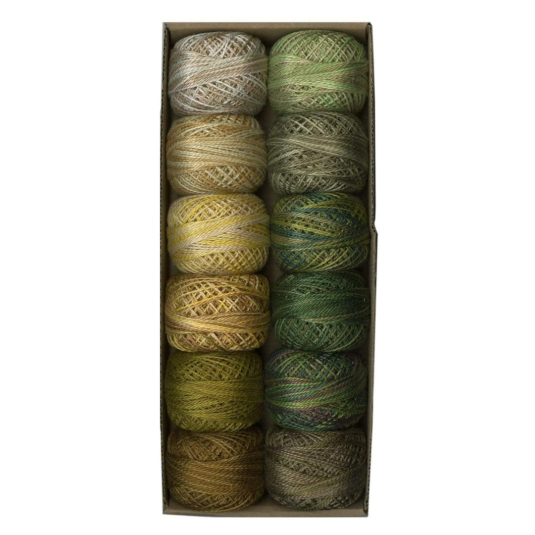 Delicious Pistachios ~ Size 8 Valdani Pearl Cotton Set of Twelve 73 Yard Balls