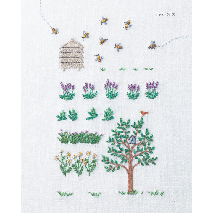 Embroidered Kitchen Garden: Vegetable, Herb & Flower Motifs to Stitch & Savor by Kazuko Aoki