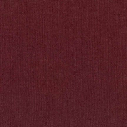 Essex Linen Cotton Blend Solid in Bordeaux