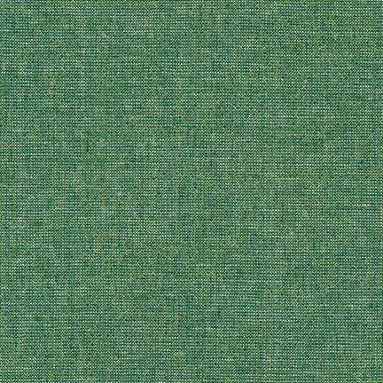 Essex Metallic Linen Cotton Blend in Emerald