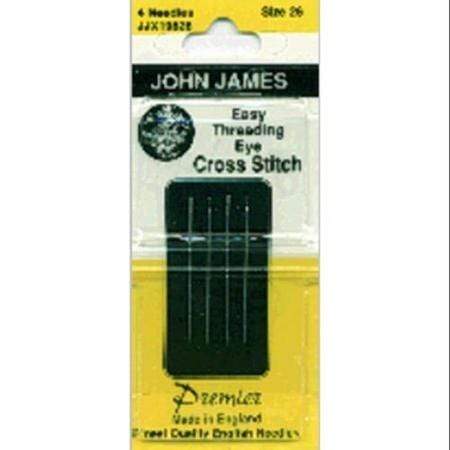EZ thread Cross Stitch, Size 26, 4 Count, John James