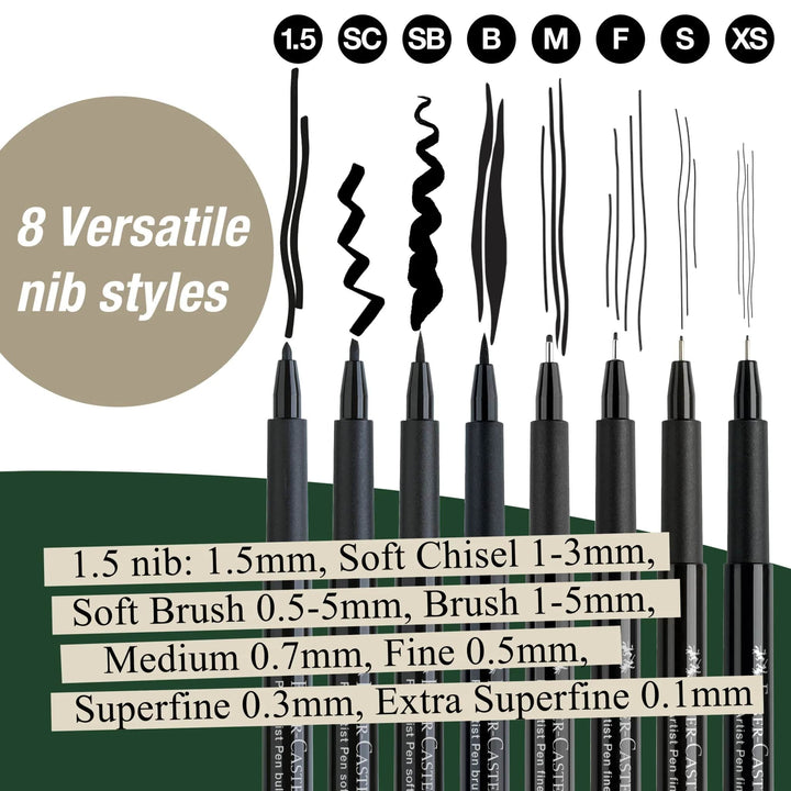 Fine Nib Pitt Artist Pen from Faber Castell - 199 Black