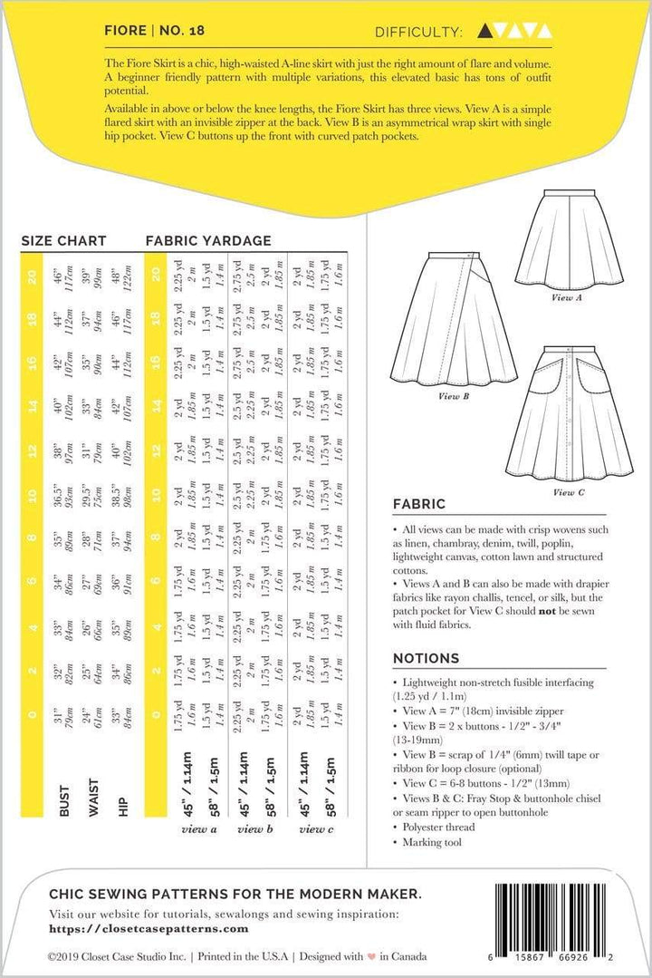 Fiore Skirt, Closet Case Patterns