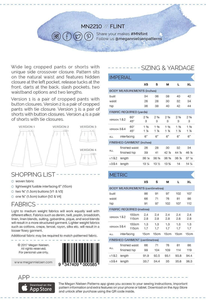 Flint Pants or Shorts, Megan Nielsen