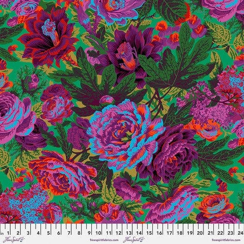 Floral Burst in Green - Kaffe Fassett Collective