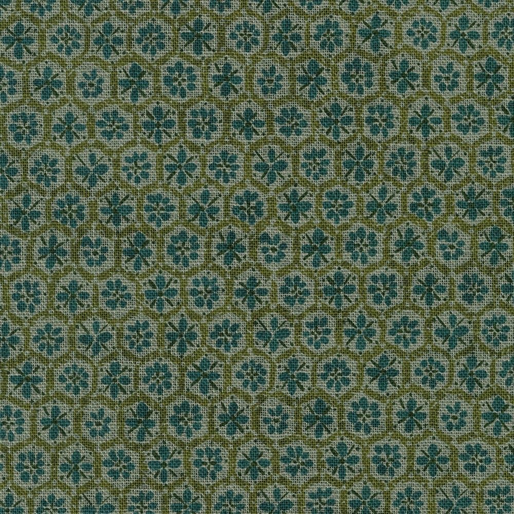 Flowers in Blue Gray - Nara Homespun - Sevenberry