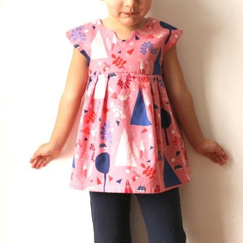 Geranium Dress and Top, Sizes 0 - 5T, Made by Rae