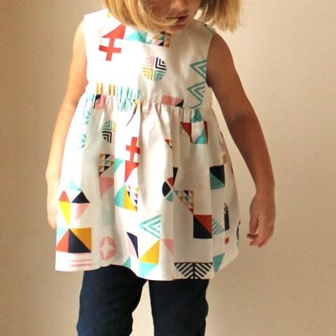 Geranium Dress and Top, Sizes 0 - 5T, Made by Rae