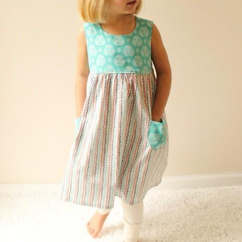 Geranium Dress and Top, Sizes 0 - 5T, Made by Rae