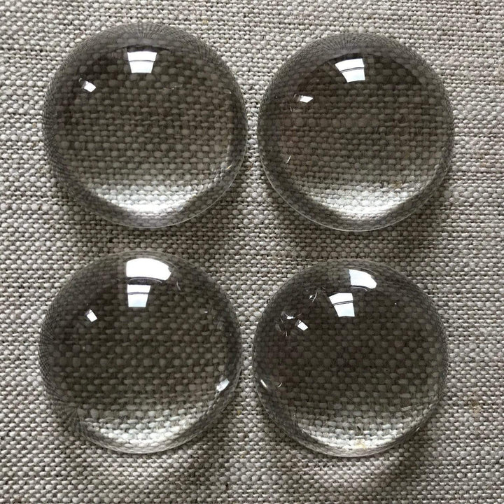 Glass Cabochon, 30mm Domed Round, Four Pieces