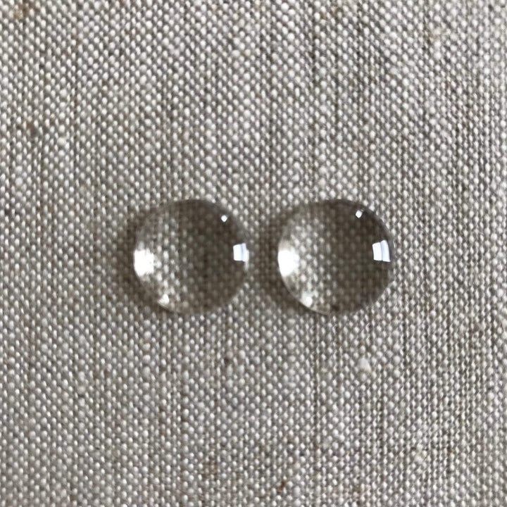 Glass Cabochons, 14mm Round, Twelve Pieces