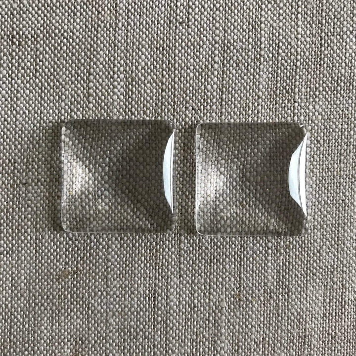 Glass Cabochons, 25mm Square, Eight Pieces