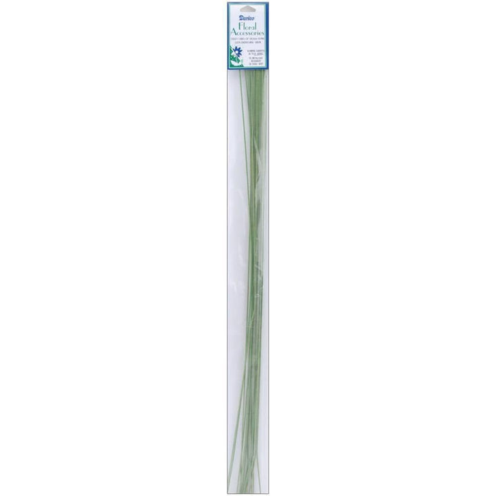 Green 16 Gauge Cloth Covered Stem Wire