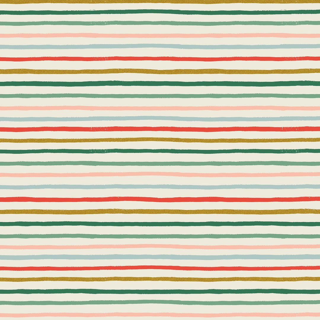 Holiday Classics - Festive Stripes on Multi Metallic - Rifle Paper Co.