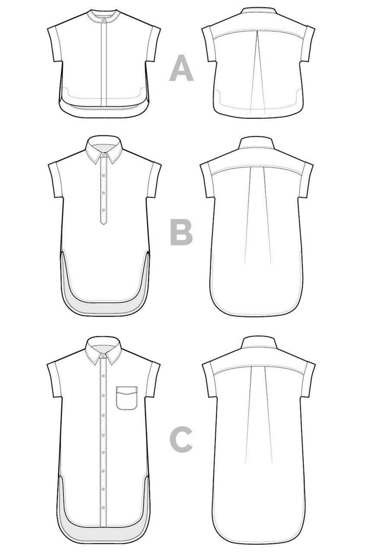 Kalle Shirt + Shirtdress, Closet Case Patterns