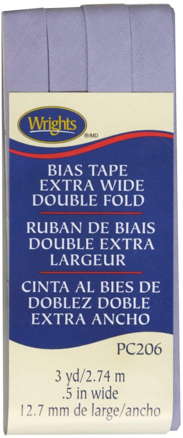 Wrights Extra Wide Double Fold Bias Tape 1/2 Blue