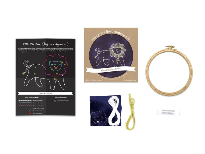 Leo Embroidery Kit - Constellation Series from Kiriki