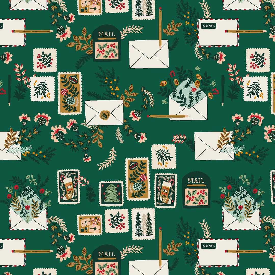 Letters to Santa on Christmas Green - Merry Memories Collection