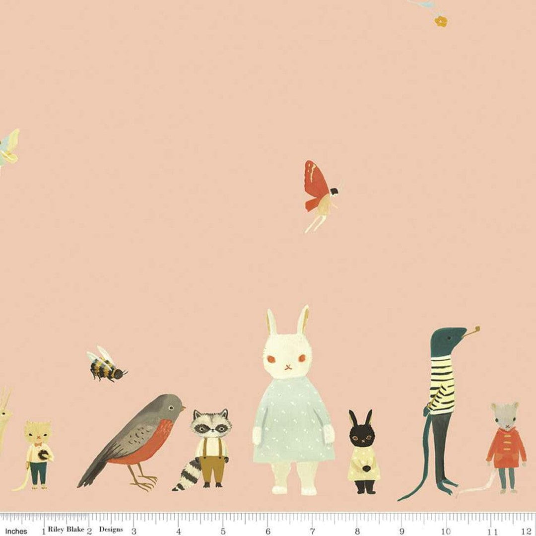 Littlest Family's Big Day - Double Border Print in Blush - Riley Blake Designs