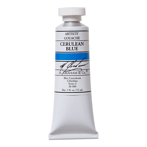 M. Graham Gouache Paint - Cerulean Blue 080 - 15ml Tube