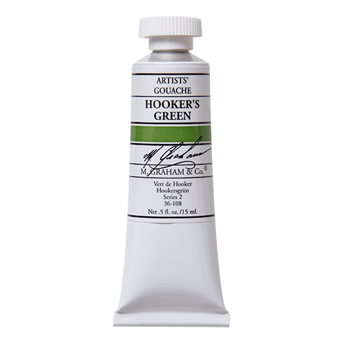 M. Graham Gouache Paint - Hooker’s Green 108 - 15ml Tube