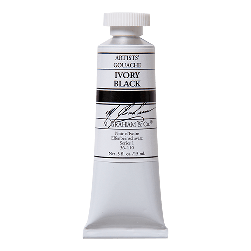 M. Graham Gouache Paint - Ivory Black 110 - 15ml Tube