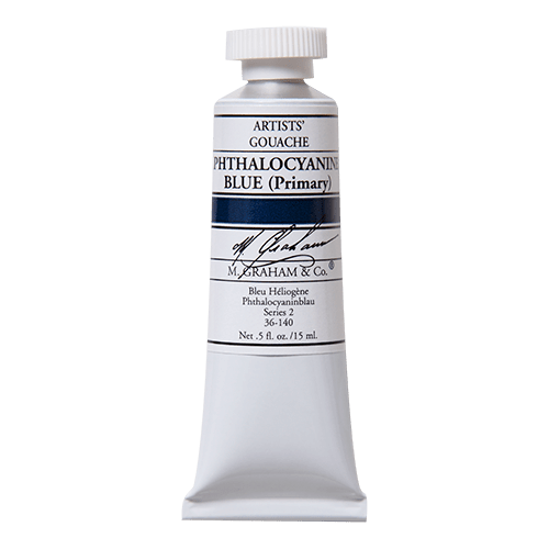 M. Graham Gouache Paint - Phthalocyanine Blue 140 - 15ml Tube