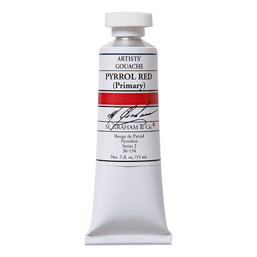 M. Graham Gouache Paint - Pyrrol Red 154 - 15ml Tube