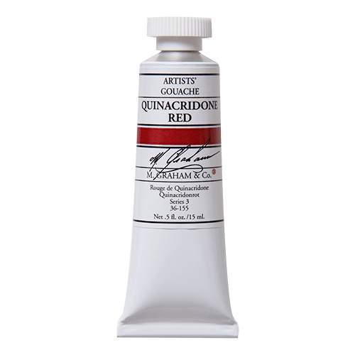 M. Graham Gouache Paint - Quinacridone Red 155 - 15ml Tube