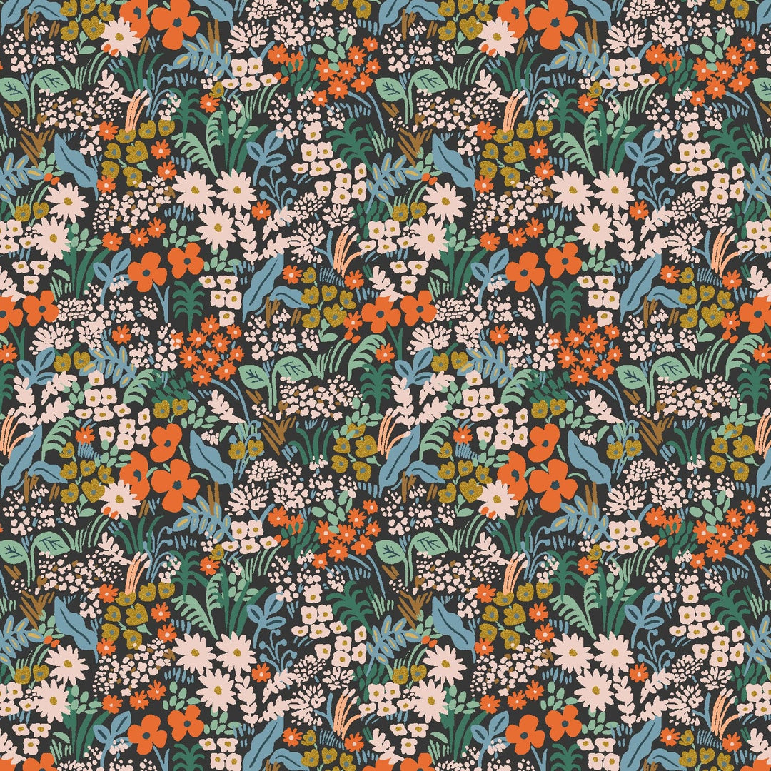 Meadow in Black Multi Metallic ~ Bon Voyage by Rifle Paper Co.