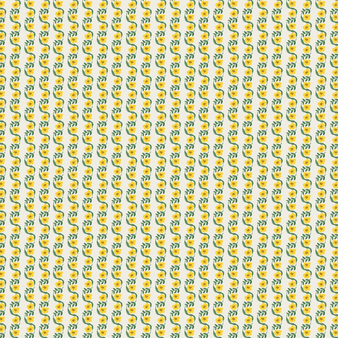 Messina Stripe in Yellow Metallic - Bramble by Rifle Paper Co.