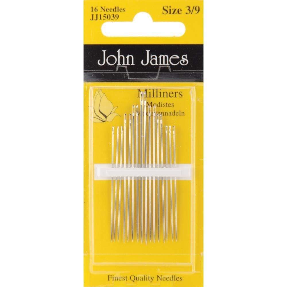 Millliners Needles, Size 3/9, 16 Count, John James
