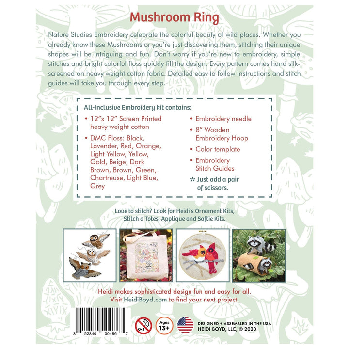 Nature Studies Embroidery Kit - Spring Woodland Flowers - Heidi Boyd