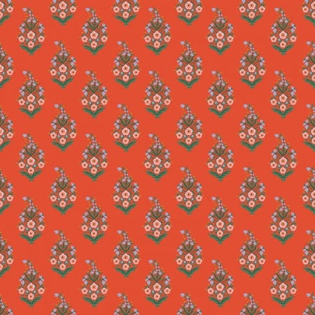 Paisley in Red Metallic - Vintage Garen by Rifle Paper Co.