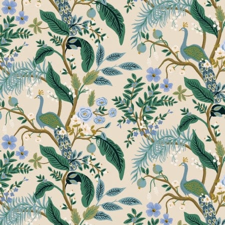 Peacock in Cream Metallic - Vintage Garen by Rifle Paper Co.