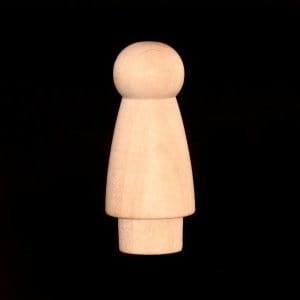 Peg Doll, Small Angel Peg with Base